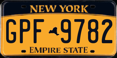 NY license plate GPF9782