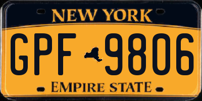 NY license plate GPF9806