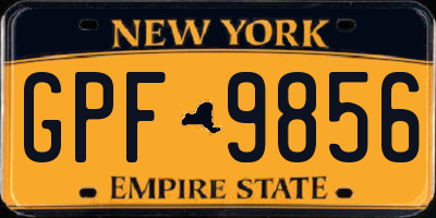 NY license plate GPF9856