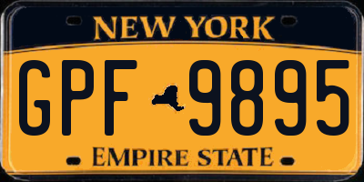 NY license plate GPF9895
