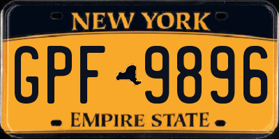 NY license plate GPF9896