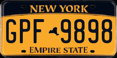 NY license plate GPF9898