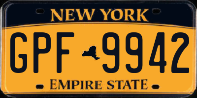 NY license plate GPF9942