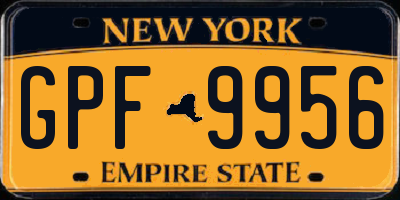 NY license plate GPF9956