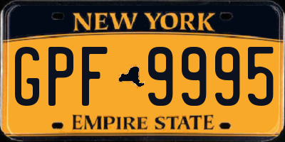 NY license plate GPF9995