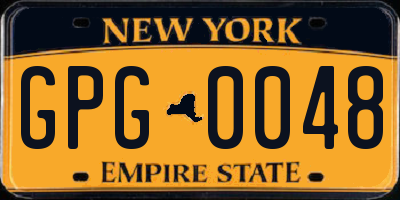 NY license plate GPG0048