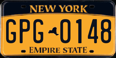 NY license plate GPG0148