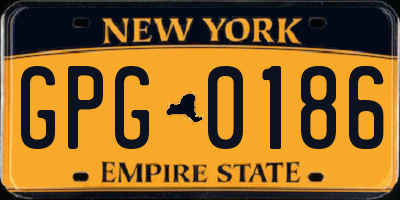 NY license plate GPG0186