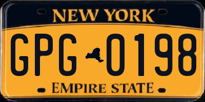 NY license plate GPG0198