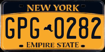 NY license plate GPG0282