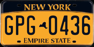 NY license plate GPG0436