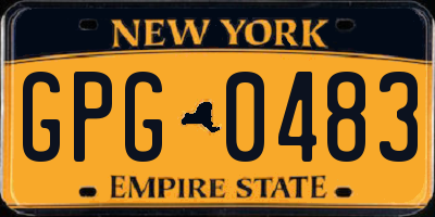 NY license plate GPG0483
