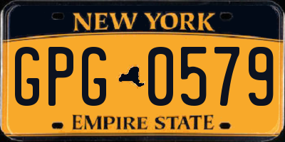 NY license plate GPG0579