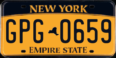 NY license plate GPG0659