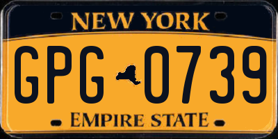 NY license plate GPG0739