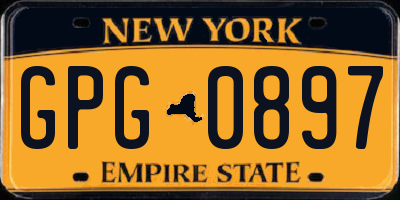 NY license plate GPG0897