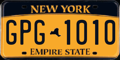 NY license plate GPG1010