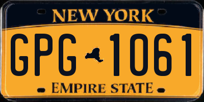 NY license plate GPG1061