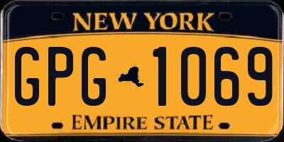 NY license plate GPG1069