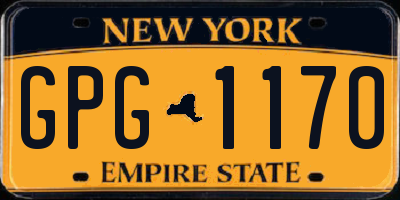 NY license plate GPG1170