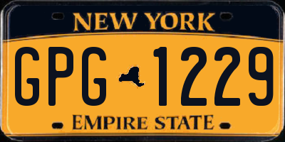 NY license plate GPG1229