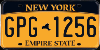 NY license plate GPG1256