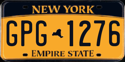 NY license plate GPG1276