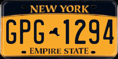 NY license plate GPG1294