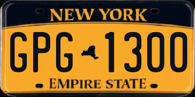 NY license plate GPG1300