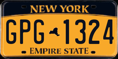 NY license plate GPG1324