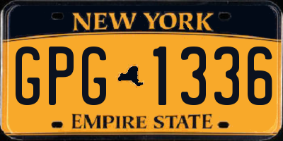 NY license plate GPG1336