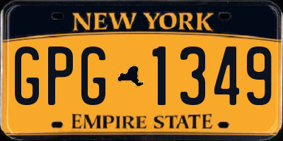 NY license plate GPG1349