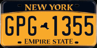 NY license plate GPG1355