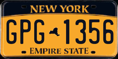 NY license plate GPG1356