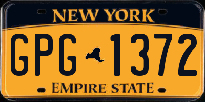 NY license plate GPG1372