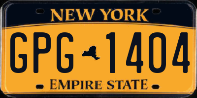 NY license plate GPG1404