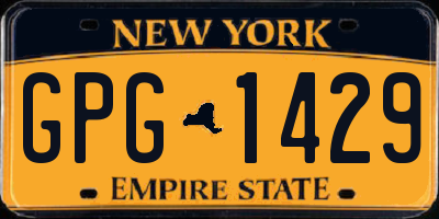 NY license plate GPG1429