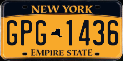 NY license plate GPG1436
