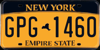 NY license plate GPG1460