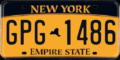 NY license plate GPG1486