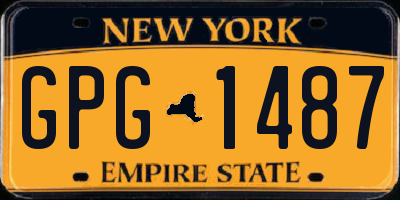 NY license plate GPG1487
