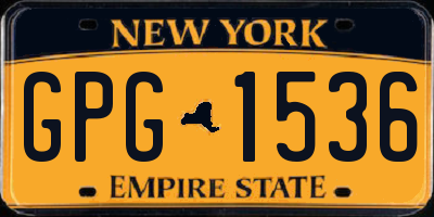 NY license plate GPG1536