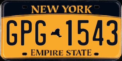 NY license plate GPG1543