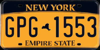 NY license plate GPG1553