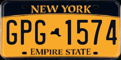NY license plate GPG1574
