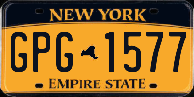 NY license plate GPG1577