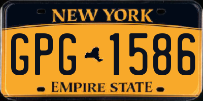 NY license plate GPG1586