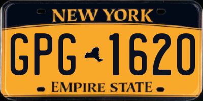NY license plate GPG1620