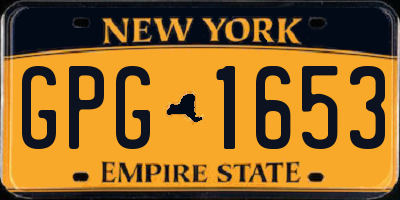 NY license plate GPG1653