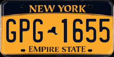 NY license plate GPG1655
